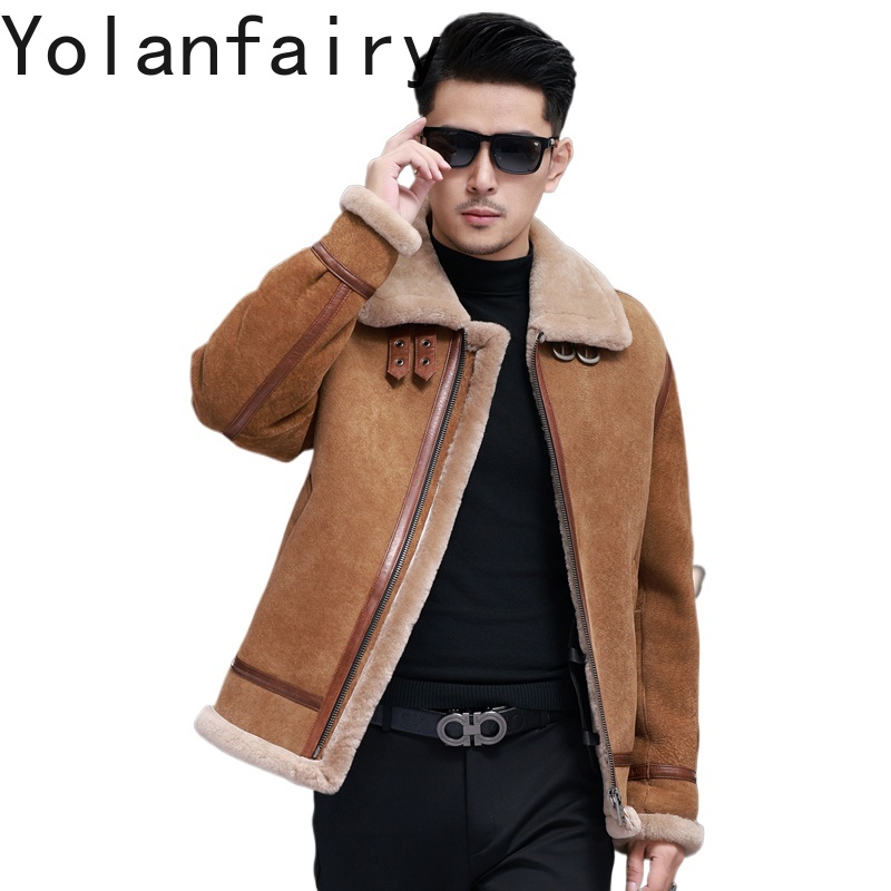 Quality Winter Clothing - YOLANFAIRY Yüksek Kaliteli Gerçek Koyun Derisi