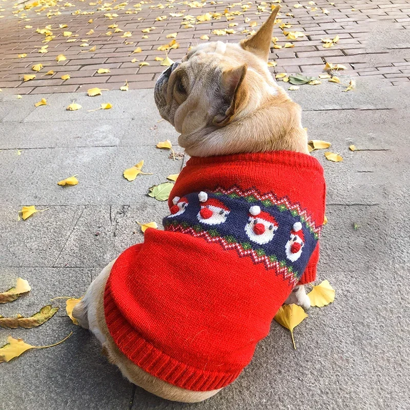 Winter Clothing In French - Noel Köpek Kazak Kış Köpek Giysileri