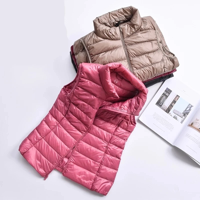 Down Vest Ultralight - Kadın Kolsuz Kısa Balon Jacket2025 Yeni