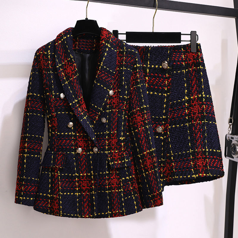 Winter Clothing Vintage - Kadın Kış Vintage Tüvit Kore Takım