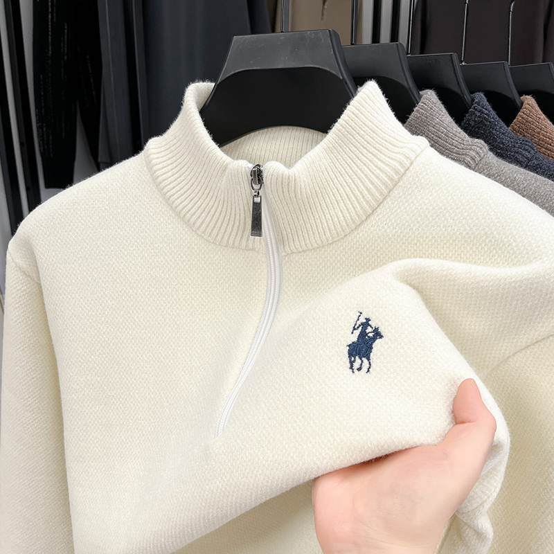 Quality Winter Clothing - Kışlık Katmanlı Erkek Örme Kazak Yarım