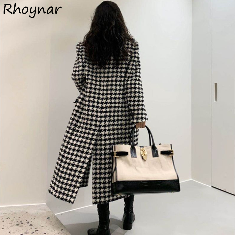 Winter Clothing In French - Balıksırtı Karışımları Kadın Uzun Palto Vintage