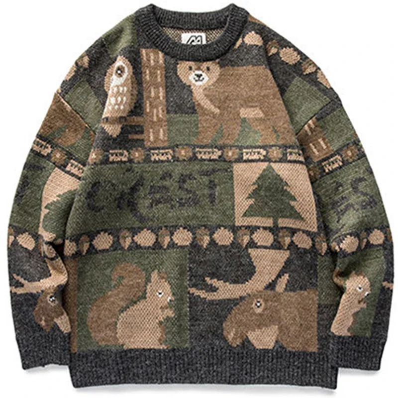 Winter Clothing Vintage - Y2k Kış Vintage Kazak Erkekler Japon