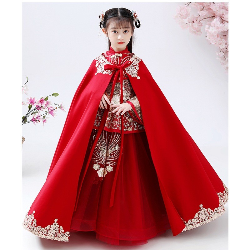Winter Clothing Girls - Kızlar Hanfu Cheongsam Kostüm Çin Yeni
