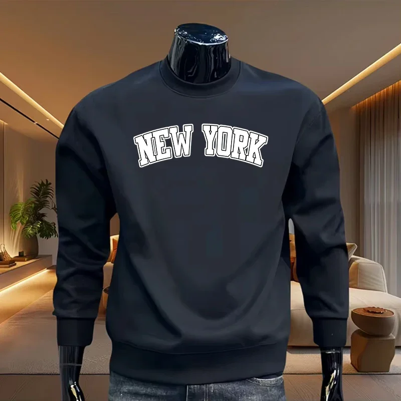 Winter Clothing New York - New York Baskılı Erkek Kazak Günlük