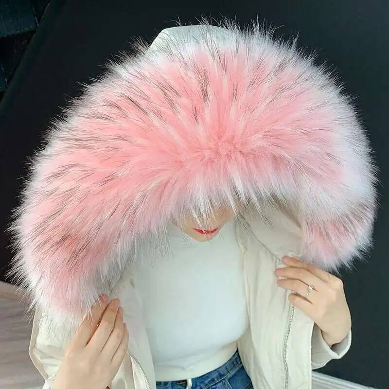 Winter Clothing Stores - Çıkarılabilir Taklit Kürk Yaka Ekstra Büyük