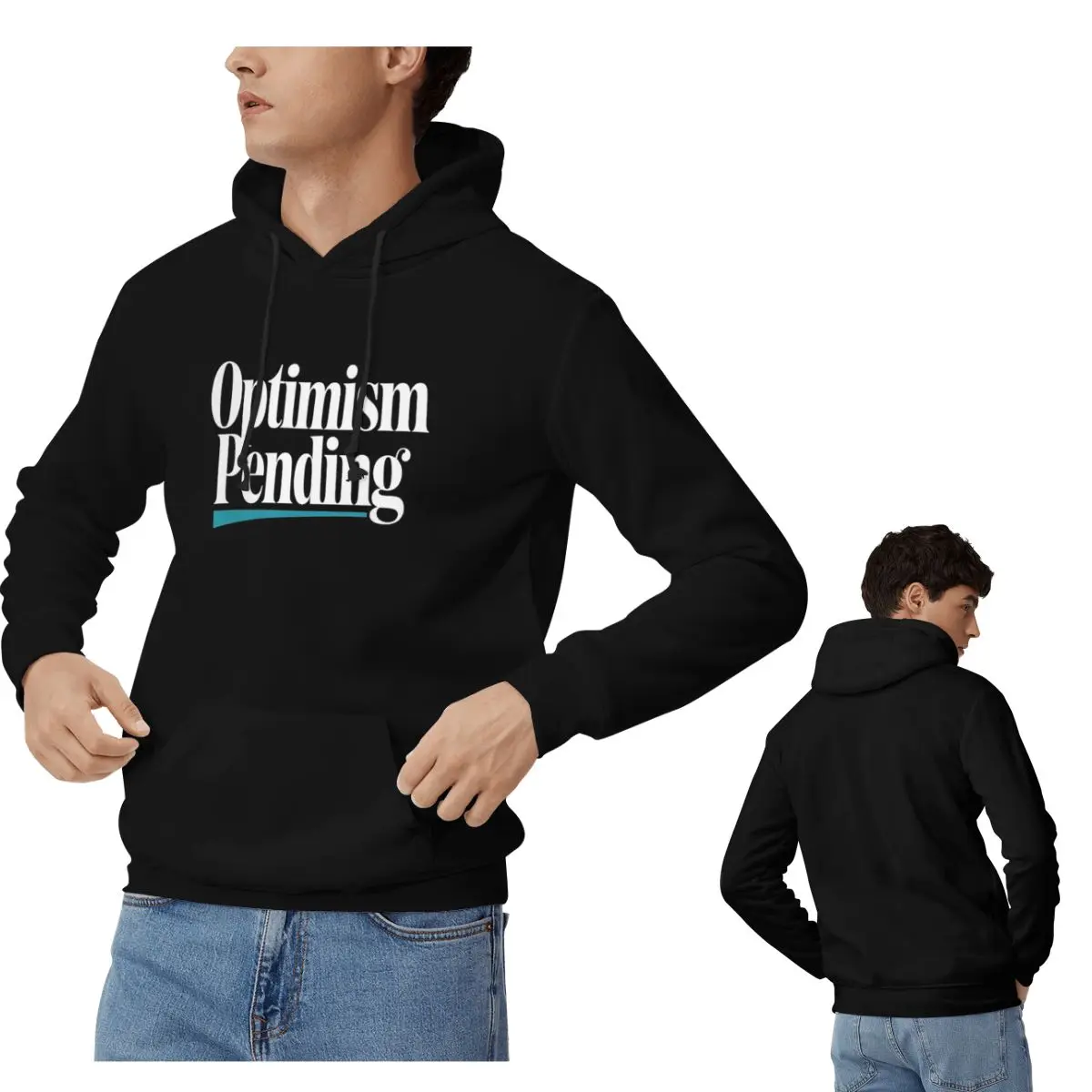 Winter Clothing Quotes - İyimserlik Bekleniyor Komik Alaycı Alıntı Kapüşonlular
