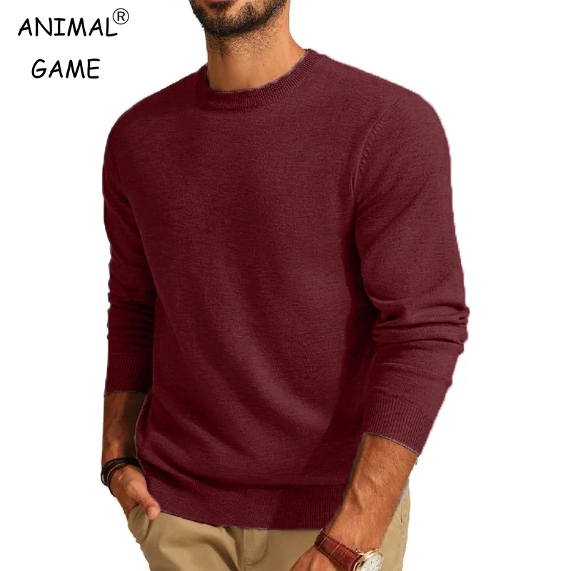 Winter Clothing Uae - Erkek Uzun Kollu Kazak Bisiklet Yaka
