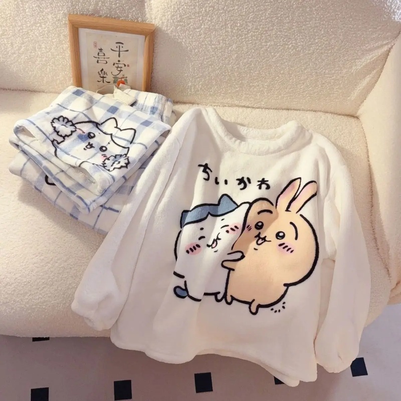 Chiikawa Usagi Nakışlı Flanel  - Winter Clothing Girls incelemesi ve fiyatı