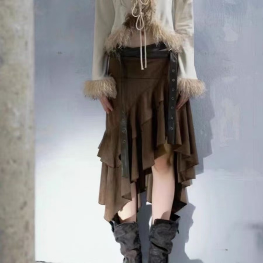 Kadın Kahverengi Orta uzunlukt - Winter Clothing Vintage incelemesi ve fiyatı