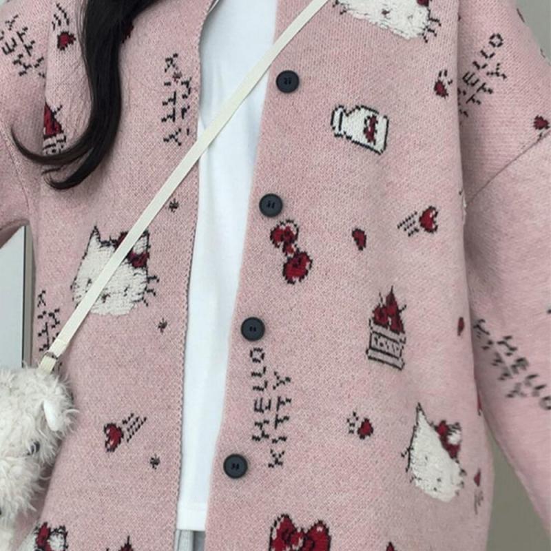 Hello Kitty Kawaii Kadın Hırka - Winter Clothing Girls incelemesi ve fiyatı