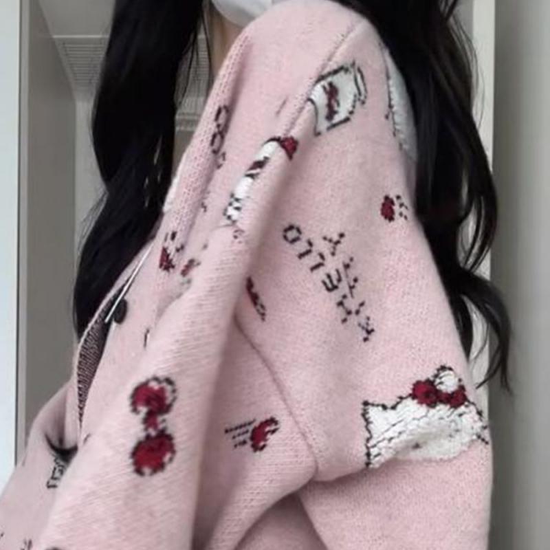 Hello Kitty Kawaii Kadın Hırka - Winter Clothing Girls incelemesi ve fiyatı