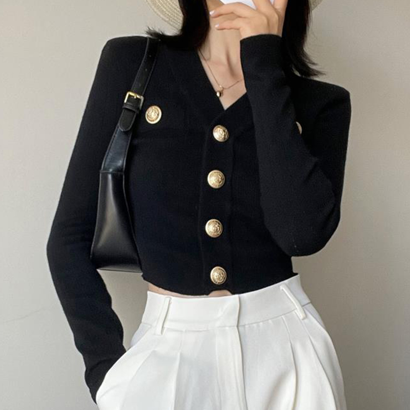 Altın Düğme Ön Örgü Hırka Kadı - Winter Clothing Girls incelemesi ve fiyatı