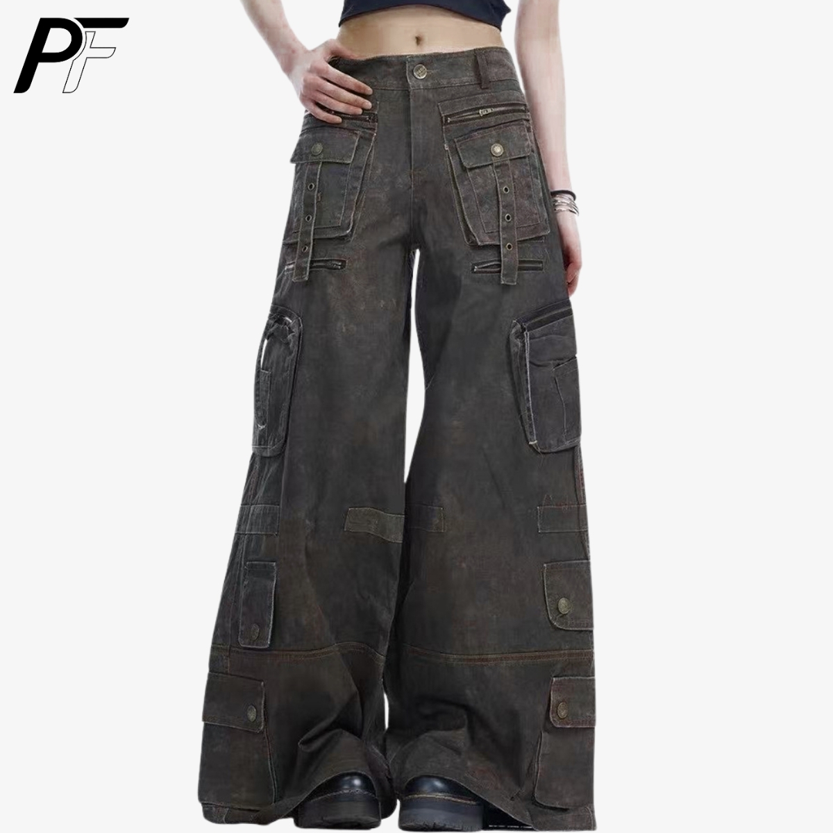 Grunge Techwear Geniş Paça Kar - Winter Clothing Vintage incelemesi ve fiyatı
