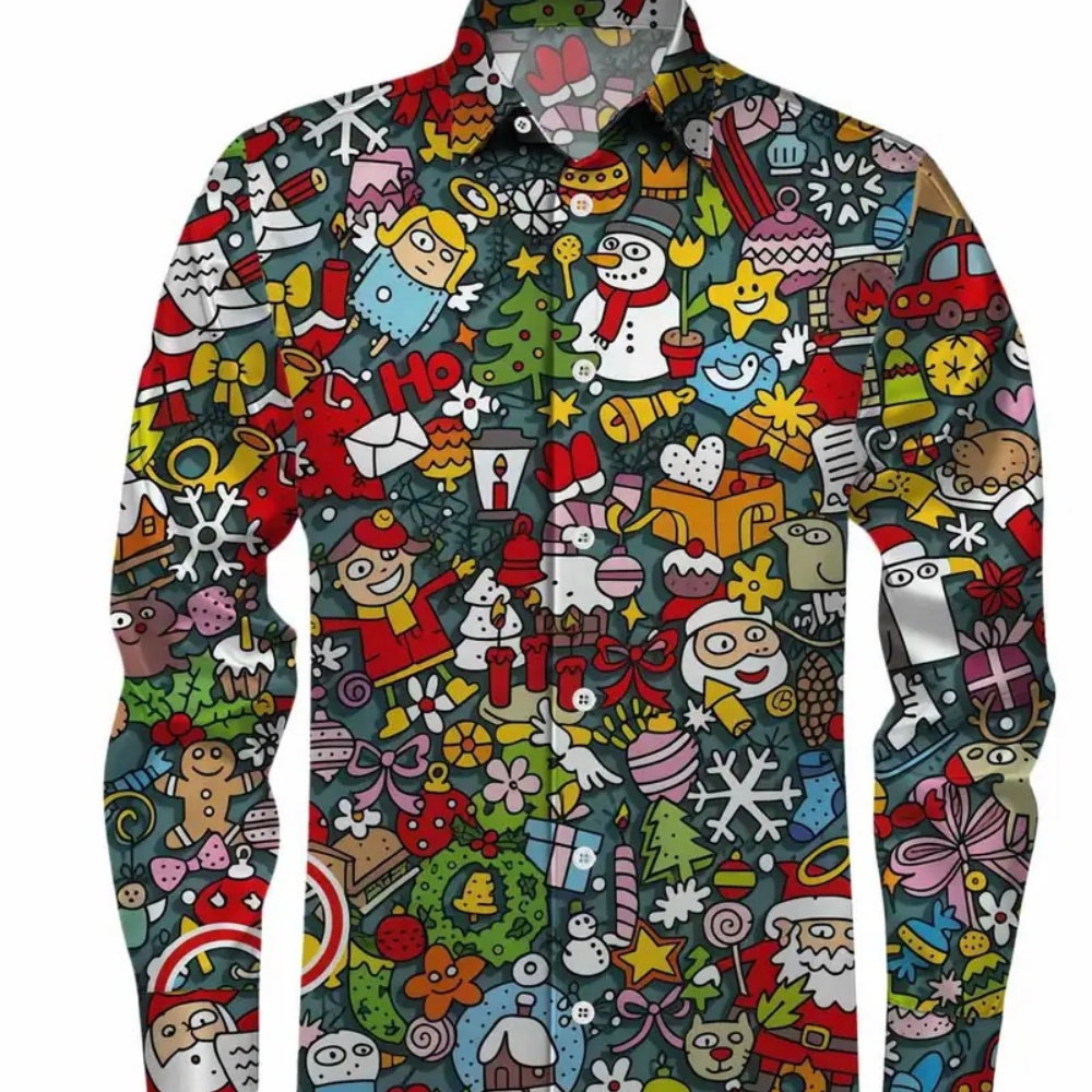 Erkek Uzun Kollu Noel Baskılı  - Winter Clothing Ideas incelemesi ve fiyatı