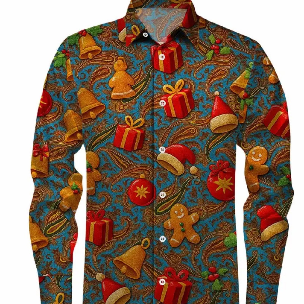 Erkek Uzun Kollu Noel Baskılı  - Winter Clothing Ideas incelemesi ve fiyatı